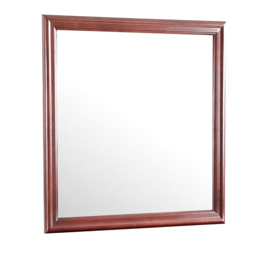 Mirror in Cherry, 38in Size, Particle Board / Enhances Home's Appearance