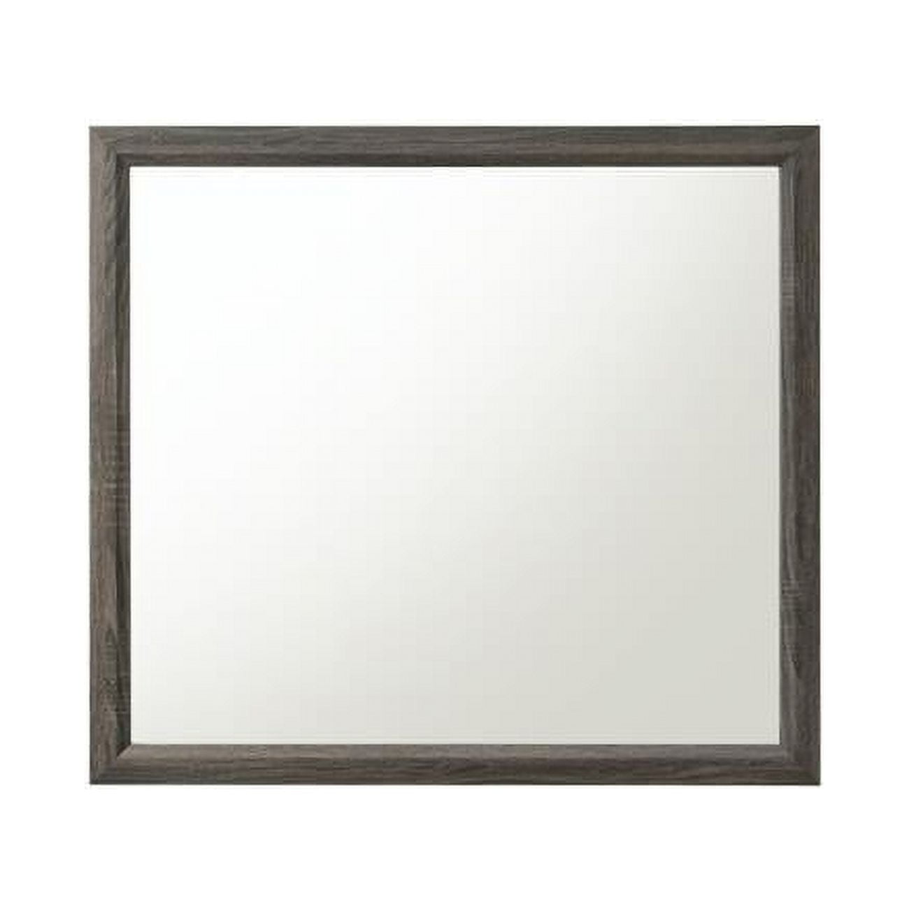 Valdemar 39" Full-Length Rectangular Wood Mirror in Weathered Gray