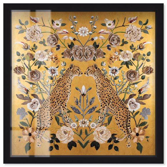 Mirror of Magnificence Shadowbox Print Lounge Wall Art by Art Remedy, Black Frame, 30 x 30