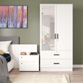thumbnail image 1 of Woodpeckers Furniture and Mattress Mirrored 2 Door Wardrobe & 2 Drawers, 1 of 6