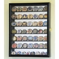 thumbnail image 1 of Mirrored Back Military Challenge Coin Display Case Cabinet Holders Rack w/UV Protection (Black Finished), 1 of 2
