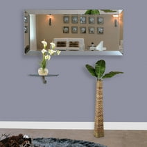 Mirrored Bevel Floor Mirror 70" x 30" by Naomi Home