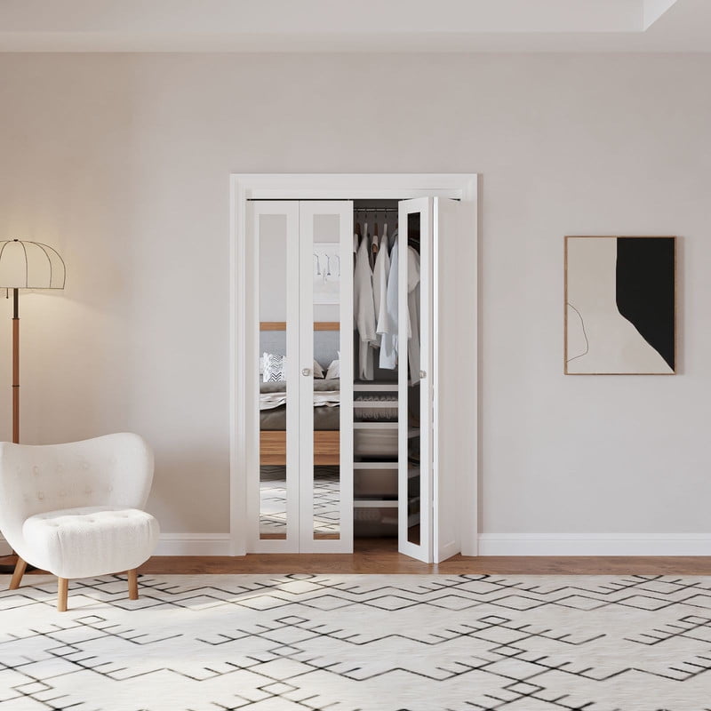 Mirrored BiFold Doors 48" x 80" (Double 24" x 80" Doors) Folding