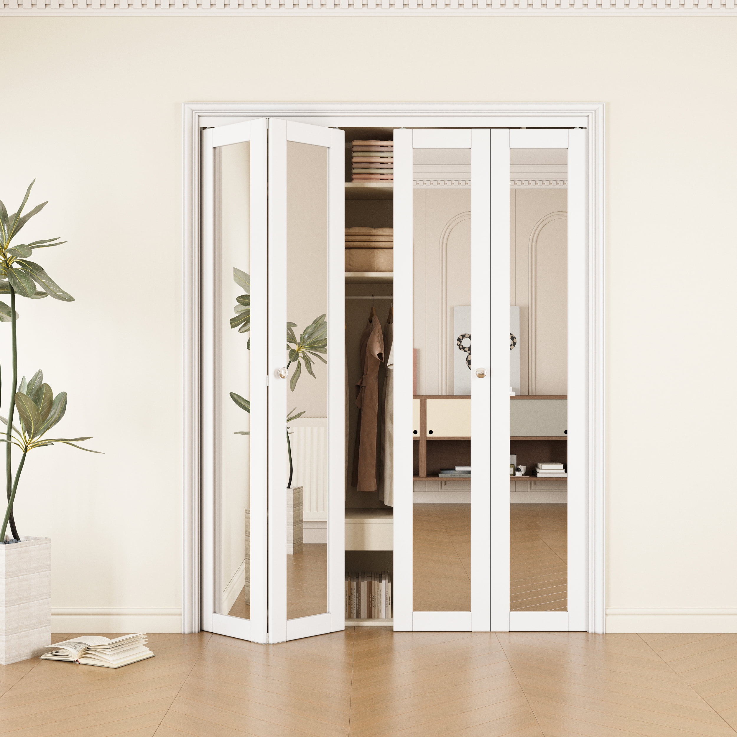 Mirrored Bi-Fold Doors 60\, image size:2500x2500