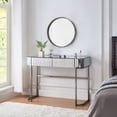 thumbnail image 1 of Mirrored Console Dressing Table with 2 Drawers | For Makeup, Jewelry Storage | Soft Edges for Safety and Modern Aesthetics, 1 of 4