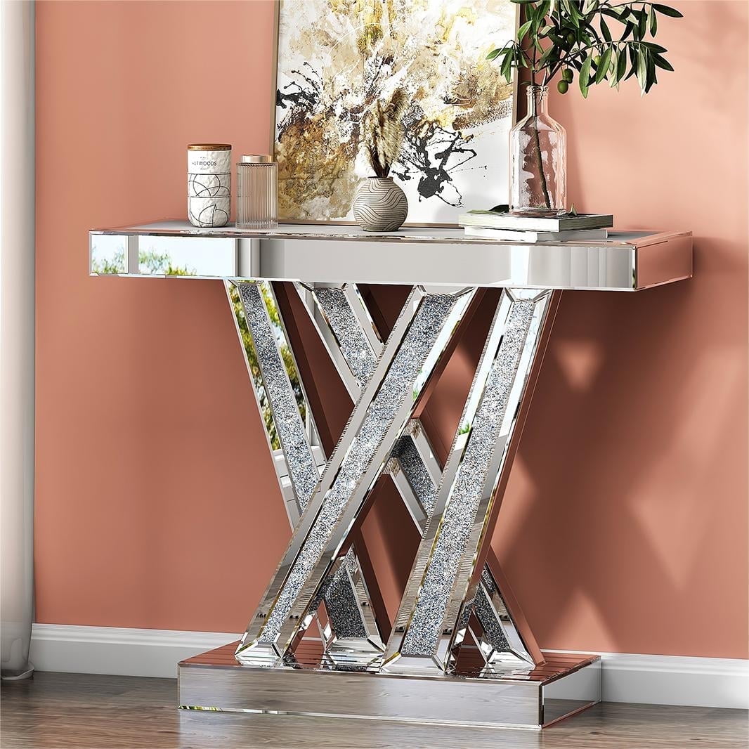 Crystal console table discount