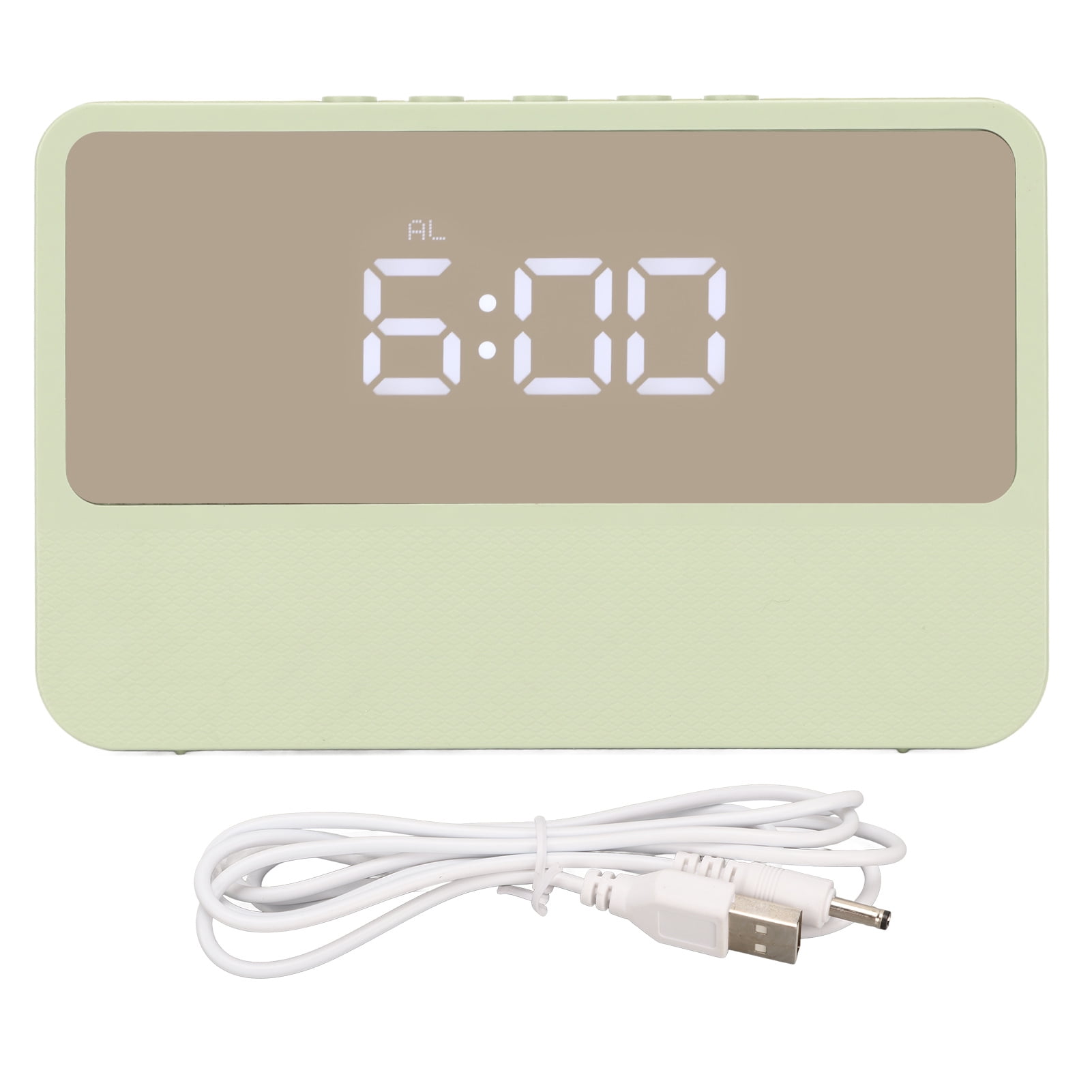 Mirrored Digital Alarm Clock Two Power Supply Methods Silence LED Digital Clock with Night Mode