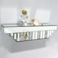 thumbnail image 1 of Mirrored Floating Shelf for Wall, Silver Mirror Crushed Diamond Decorative Shelf for Home Decoration Crystal Diamond Art Décor Accent Piece Showcase, 23" L×5.9" W×5.5" H, 1 of 13
