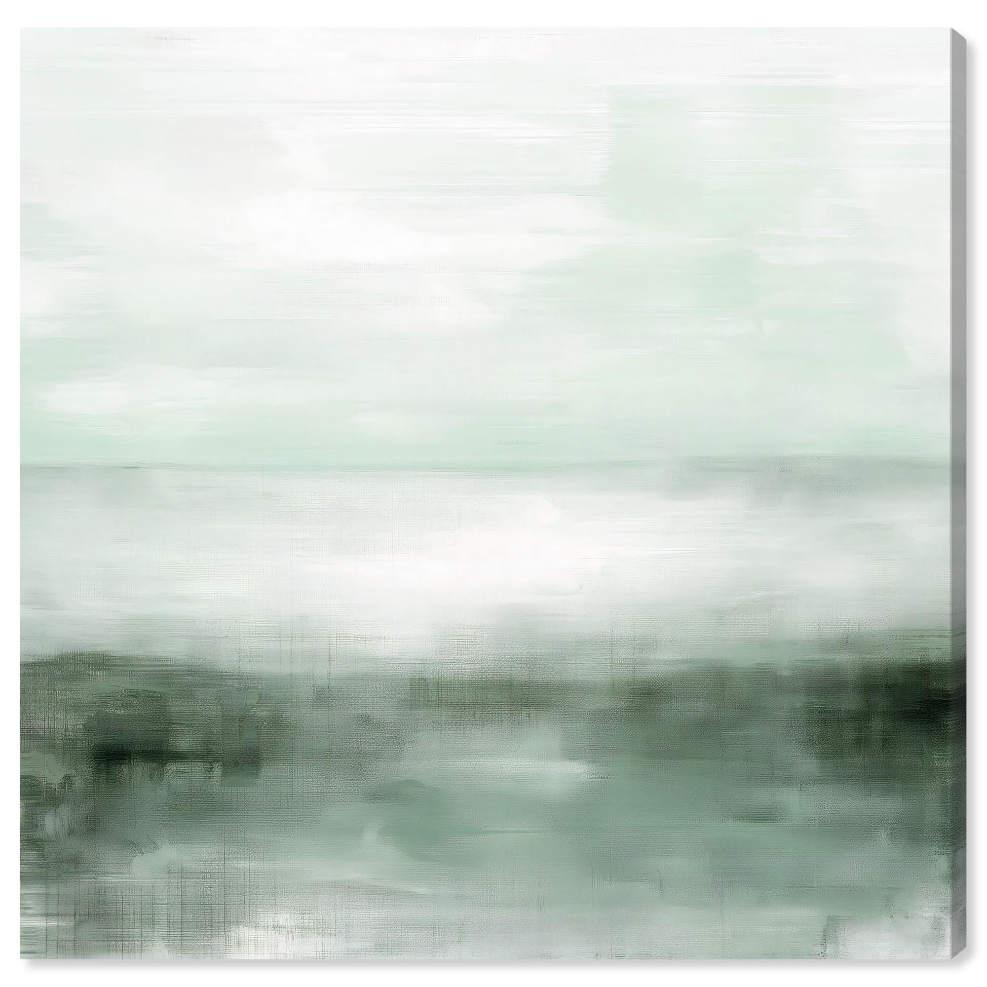 Mirrored Glow II 12" x 12" Abstract Landscape Canvas Art