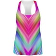 thumbnail image 1 of Mirrored Light Beams Pastel Rainbow All Over Womens Work Out Tank Top Multi LG, 1 of 2
