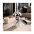 thumbnail image 1 of Mosaic Mushroom Figurine for Home Decor - Modern Mirror Sculpture for Living Room, Bathroom, Office, and Shelf Decor - Modern Ornaments Accents for Coffee Table and Room Styling - 10", Silver, 1 of 12