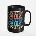 thumbnail image 1 of Mirrored Nurse Word, Nurses Week, Black 15oz Ceramic Mug, 1 of 5