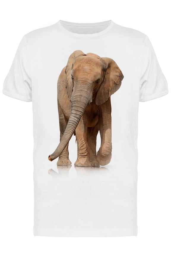 Mirrored Portrait Elephant T-Shirt Men -Image by Shutterstock, Male Medium