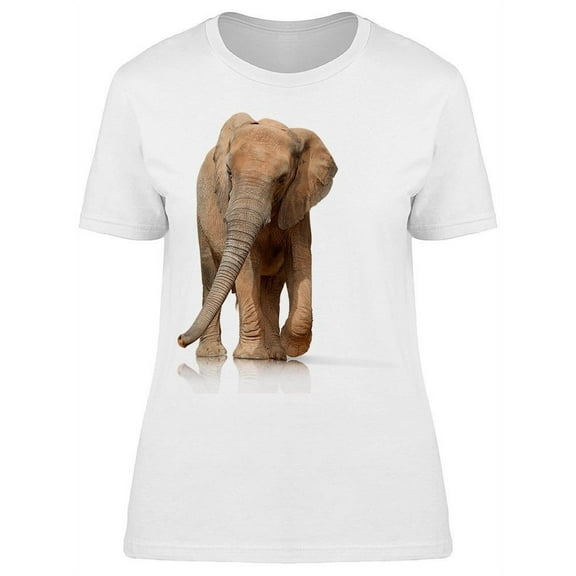 Mirrored Portrait Of Elephant T-Shirt Women -Image by Shutterstock, Female XX-Large