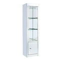 thumbnail image 1 of Mirrored Right Side Pier with 2 Glass Shelves and LED, Silver, 1 of 5