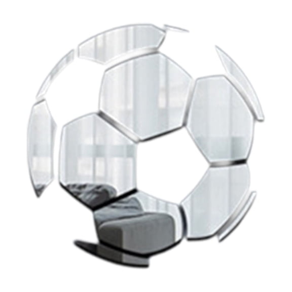 Mirrored Soccer Acrylic Wall Stickers 12 Pack, Sport Inspired Wall Art for Home Wall, Entertainment Space, Ideal Gift for Soccer Fans and Home Stylists