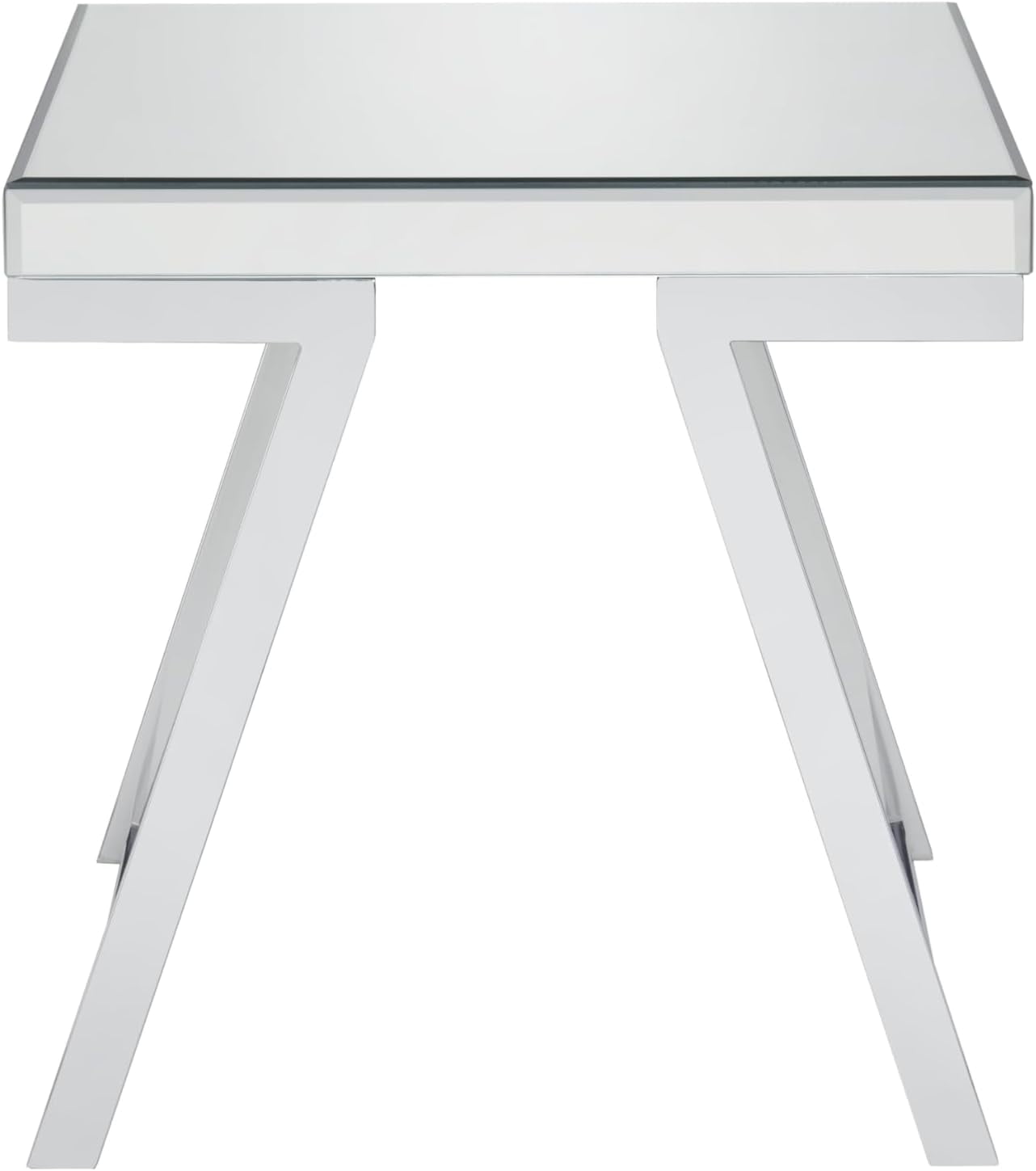 Alfresco Mirrored Glass and Chrome Metal Square End Table