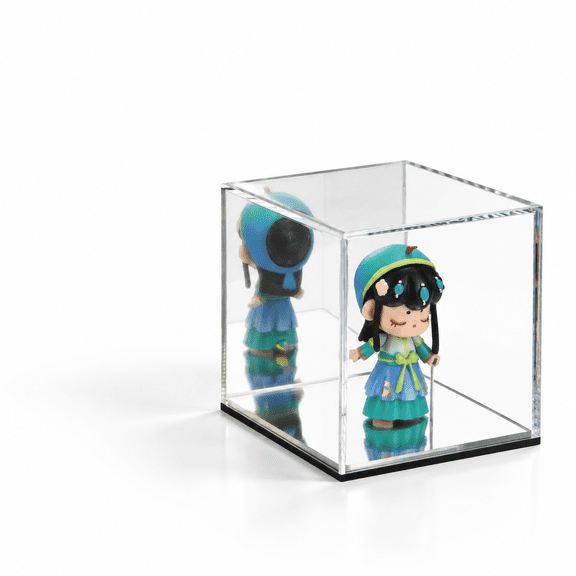 Mirroredr Box For Collectibles Display 4x4x4inch