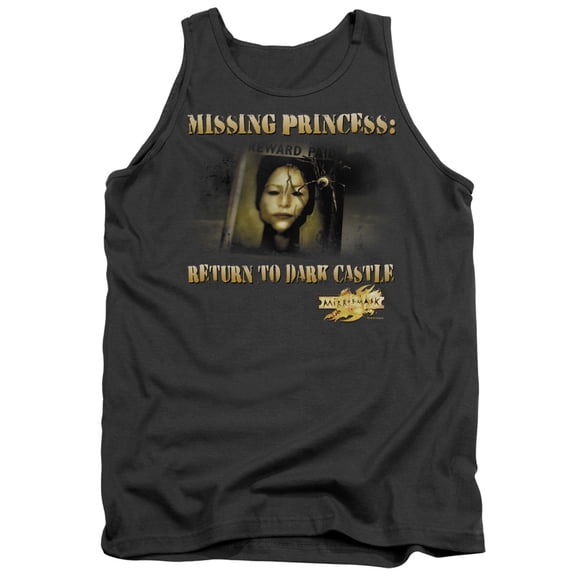 Mirrormask Missing Princess Adult Tank Top Charcoal