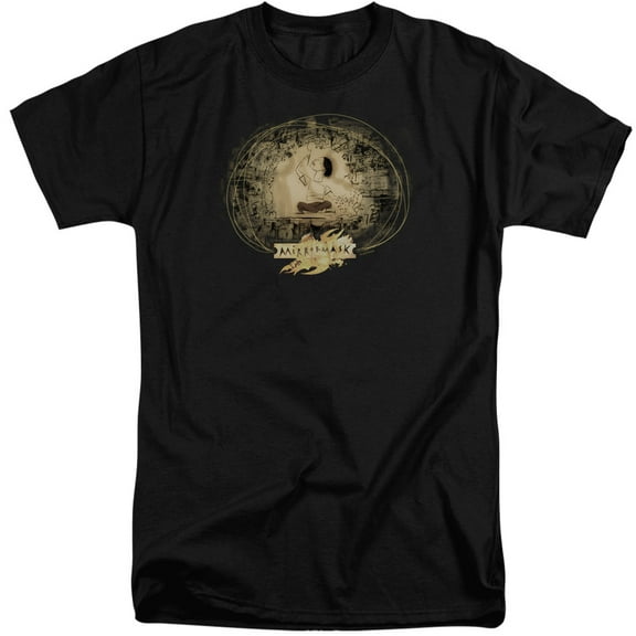 Mirrormask Sketch Adult Tall T-Shirt Black