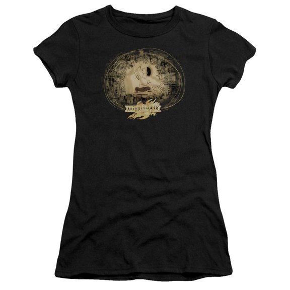 Juniors: Mirror Mask-Sketch Apparel Womens T-Shirts - Black
