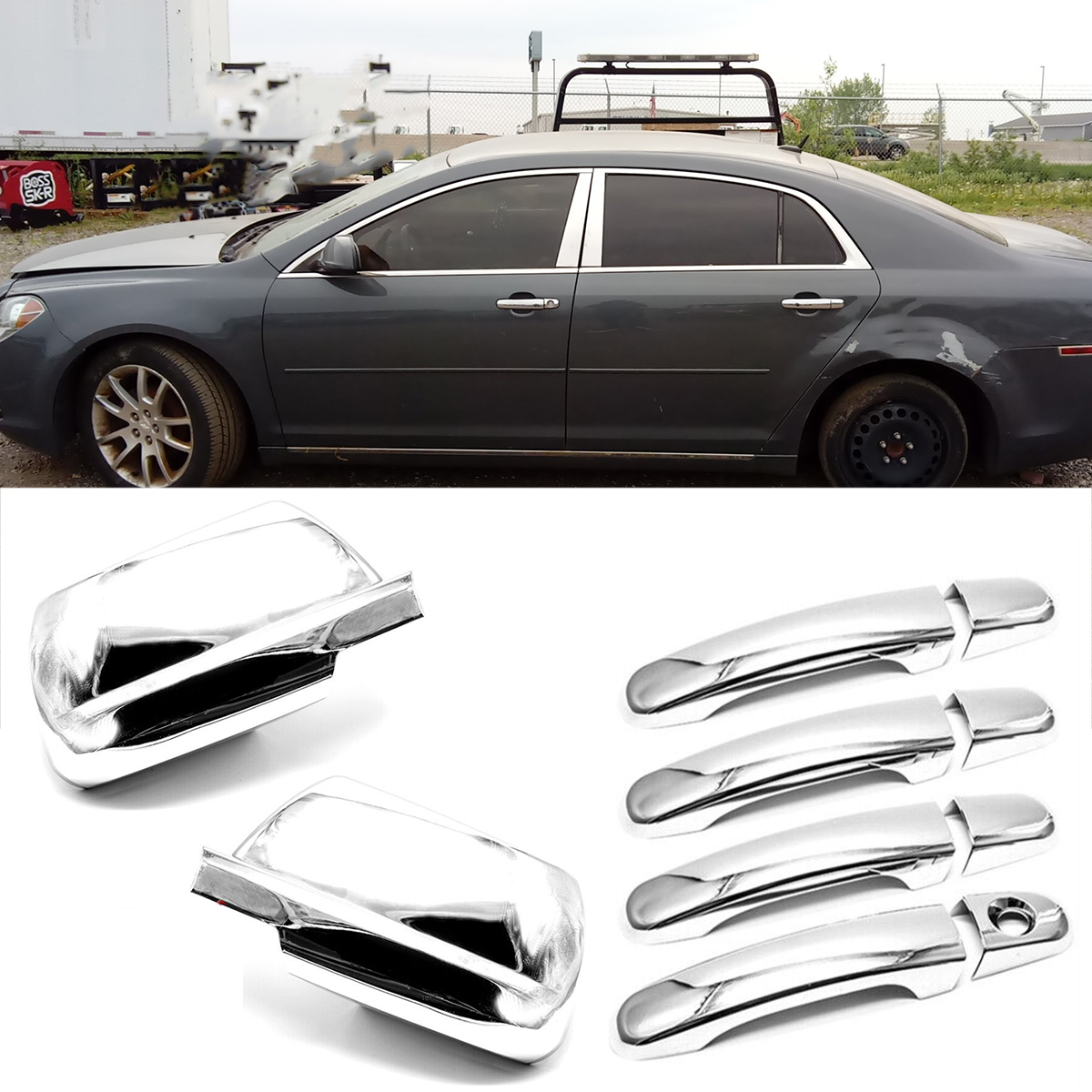 Mirrors&Door Handle Cover Chrome Combo Fit2008 2009 2010 2011 2012