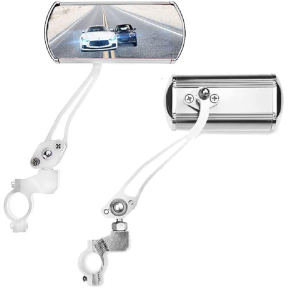 Mirrors for Handlebar, A Pair of 360 Adjustable Rotation  Mirrors Handlebar Rearview Mirror,  Cycling Rear View Mirrors Mountain  Mirror-Sliver