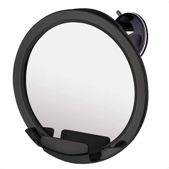 MIRRORVANA Fogless Shower Mirror for Shaving with Razor Holder, Upgraded Suction, Anti Fog Shatterproof Surface and 360° Swivel, 8-Inch
