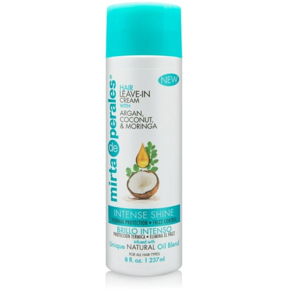 Mirta de Perales, Natural Oil Blend Leave-In Hair Cream w. Argan, Coconut & Moringa 8 oz (Pack of 2)