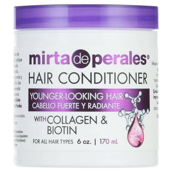 Mirta de Perales Younger-Looking Hair nourishing Shine Enhancing Daily Conditioner with Collagen & Biotin, 6 oz