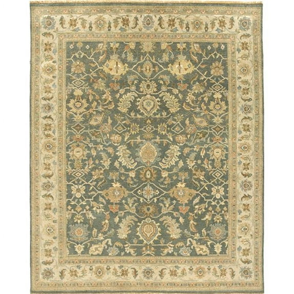 Mirzapur Ferrahan Teal & Beige Area Rug - 3.6 x 8 ft.