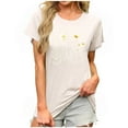 thumbnail image 1 of Mis Pedidos Beifu Womens Summer Tops 2025 3/4 Sleeve Womens Tops Summer V Neck Ruffle Women'S Clothing Sets Under 20 Women Blouses Cotton Long Sleeve, 1 of 6