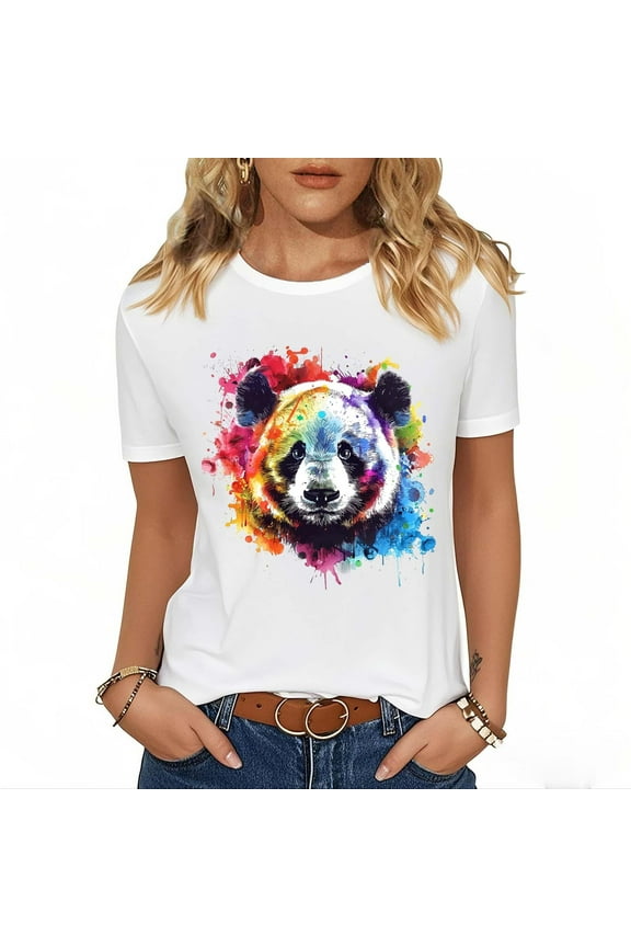 Mis Pedidos Beifu Womens Summer Tops Loose Fit Crew Neck Womens Tops Casual Summer Dressy Women'S Clothing Plus Size Summer Women Blouses Cotton Blend