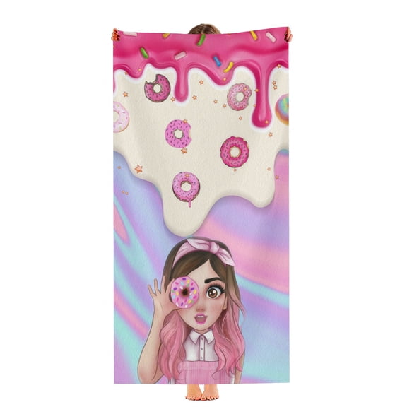 Mis pastelitos Beach Towel 30"x60"for Women Girls Boys Teenager Men Quick Drying Microfiber Birthday Gift
