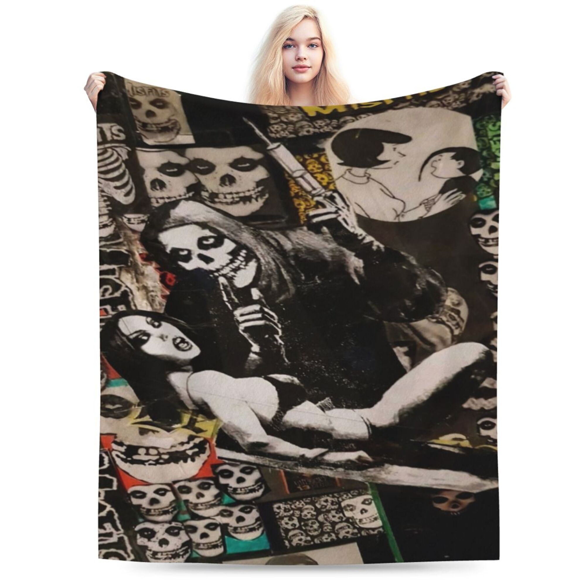 MisFits Throw Blanket Ultra Soft Warm Fleece Blankets for Sofa Office Car Camping Picnic Travel Home Decoration Cozy Plush Flannel Beach Blanket Gift