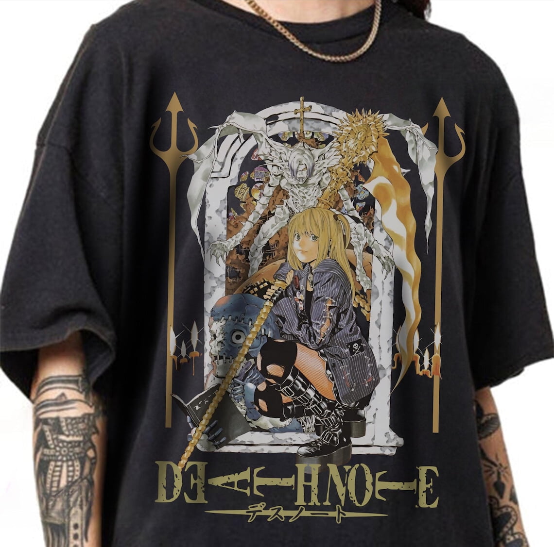 Misa Amane T-shirt, DEATH NOTE Manga Anime Shirt,Dark Heather color ...