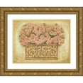 thumbnail image 1 of Misa, Eva 18x15 Gold Ornate Wood Framed with Double Matting Museum Art Print Titled - Pink Roses, 1 of 4