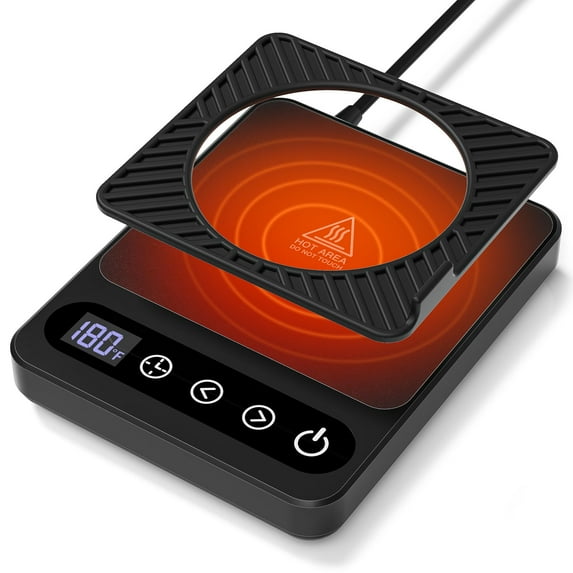 Misby Coffee Mug Warmer, Coffee Warmer for Desk with 6 Temp Settings, 8H Auto Shut Off Coffee Cup Warmer 12H Timer, Smart Coffee Warmer Plate Keeps Hot, Fresh for Coffee, Tea, Milk, Beverage,White