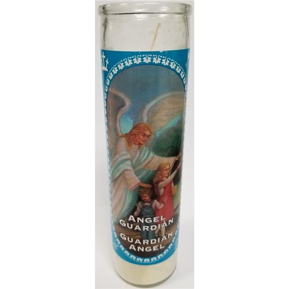 Misc KM1752-B Prayer Candle Angel Guardian - Blue Label