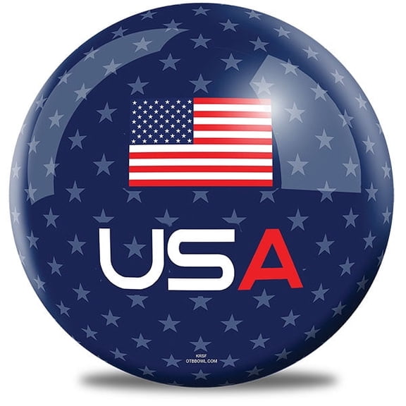 USA Flag Undrilled Bowling Ball 16lb