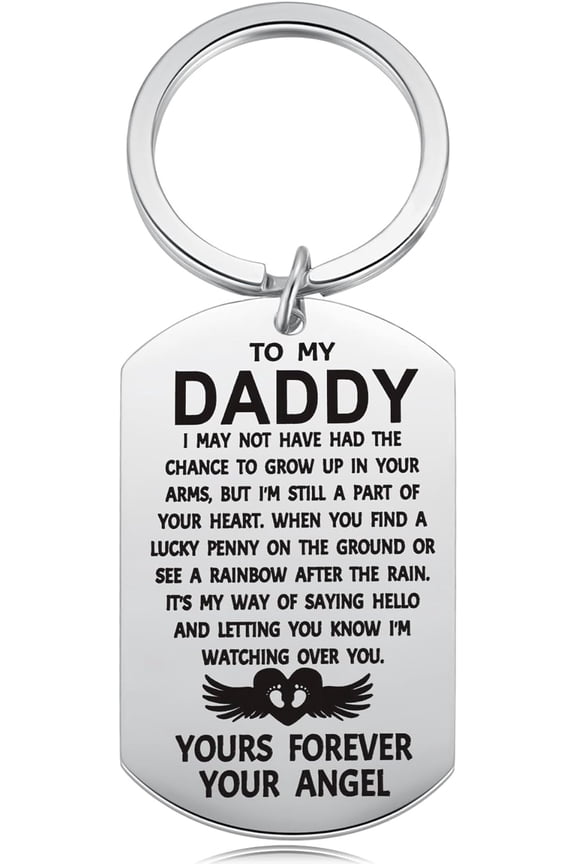 Miscarriage Keychain for Dad Dog Tag, Angel Baby Gift for Daddy, Dad Miscarriage Gift, Lost Baby Memorial Gift, Sympathy gift, Pregnancy Loss Gift, Stillborn Gift