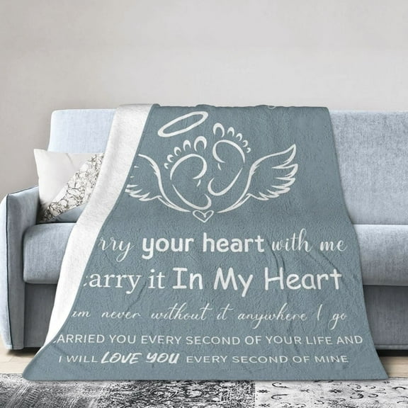 Miscarriage Memorial Gifts for Parents & Moms - Angel Throw Blanket 50x40