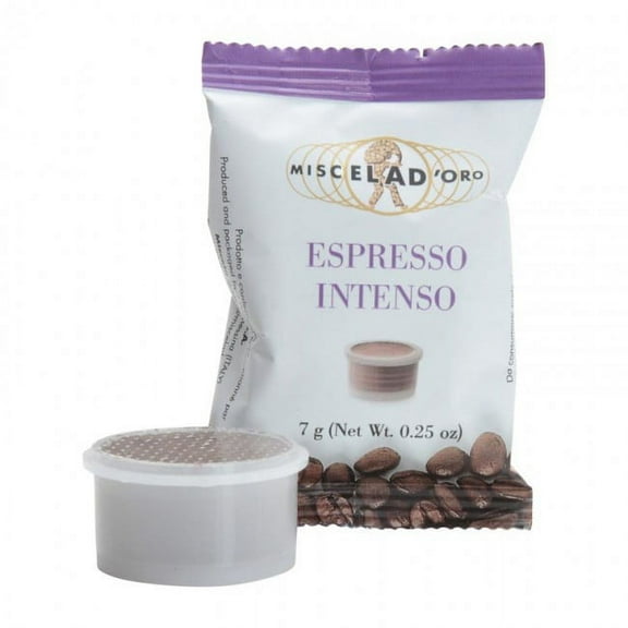 Miscela D'Oro Espresso Intenso, Medium Roast, Coffee Pods, 100 Ct