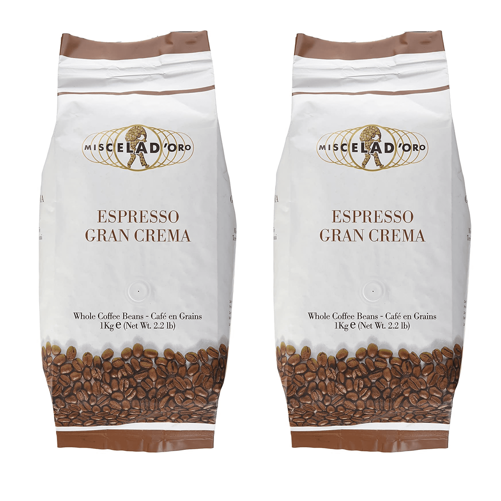 Miscela d'Oro Gran Crema Espresso Whole Roasted Coffee Beans - 2/2.2 ...