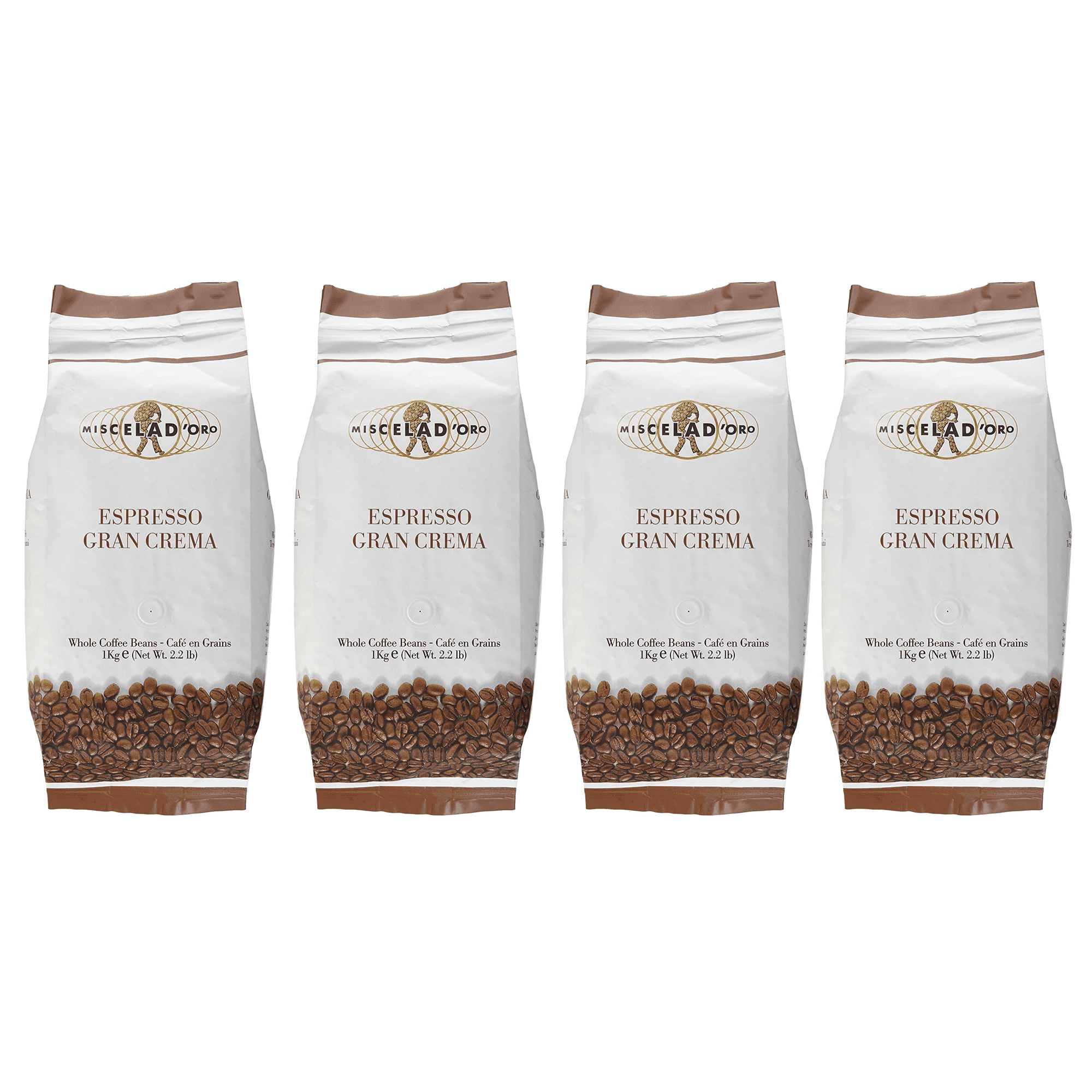 Miscela d'Oro Gran Crema Espresso Whole Roasted Coffee Beans - 4/2.2 lbs bags