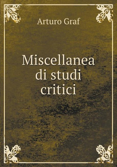 Miscellanea di studi critici (Paperback)