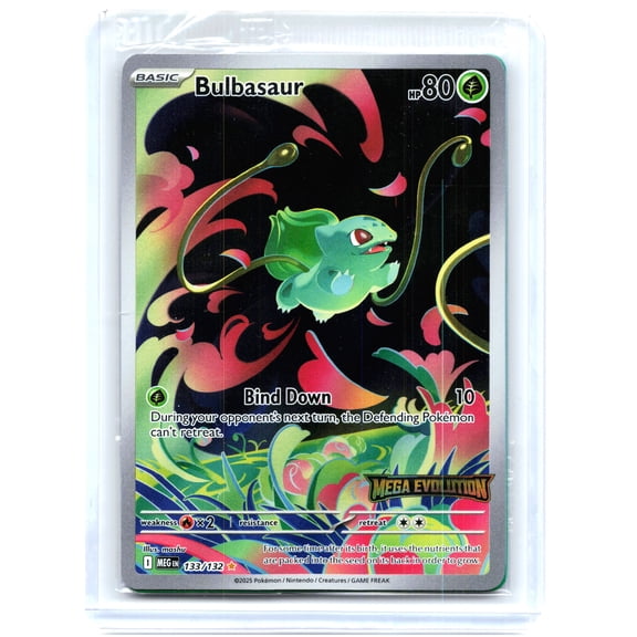 Miscellaneous Cards & Products Bulbasaur (Mega Evolution Stamped) Holo Illustration Rare [Sealed] #133/132