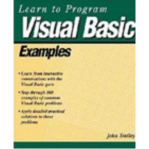 Pre-Owned Learn to Program Visual Basic Examples (Paperback) 1929685157 9781929685158