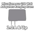 thumbnail image 1 of Miscellaneous and Mixed Wall Charger USB Adapter (2.0A Output and Up) - 1 Adapter, 1 of 1