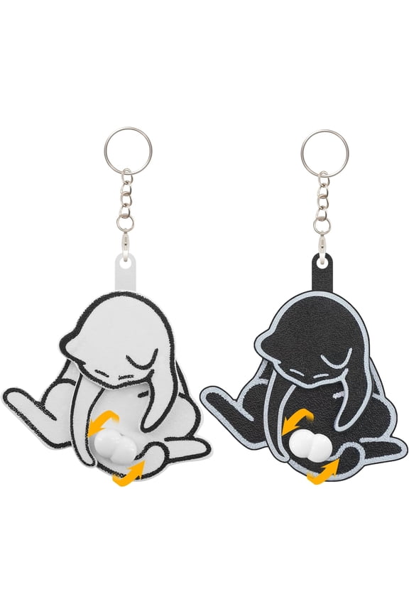 Mischief Cat Interactive Keychain Funny Wiggling Keychain with Rotating Cats Eggs Hilarious Gift for Cat Lovers